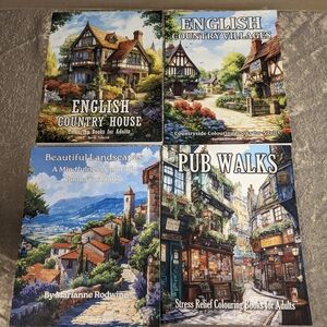 Set of 4 Superb Coloring Books By Burton Frederick & Marianne Rodwing